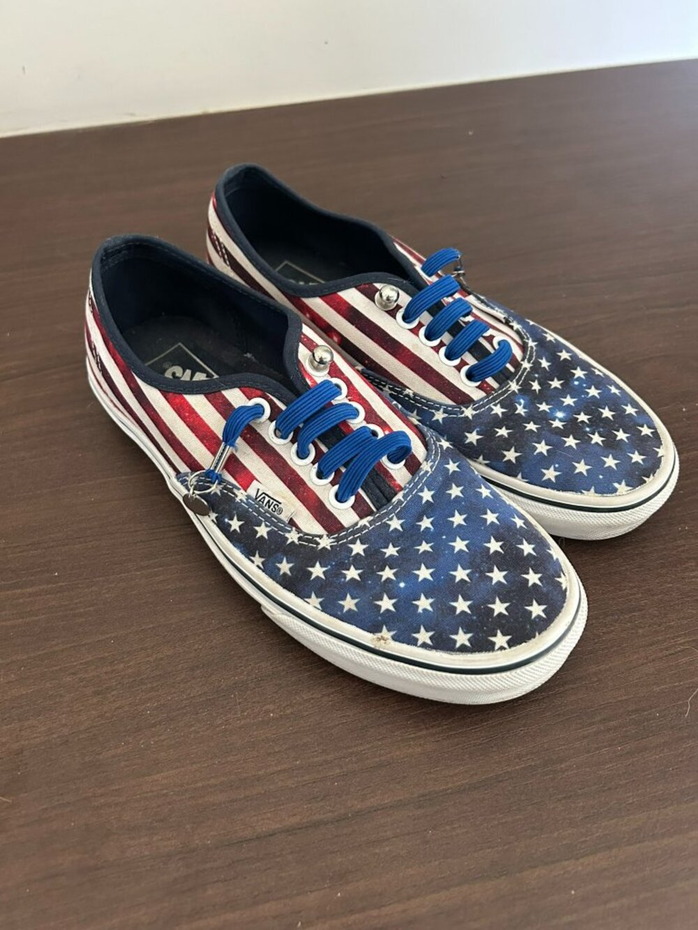 Vans Women’s 8, men’s 6.5 American Flag Americana sneaker GUC Independence Day